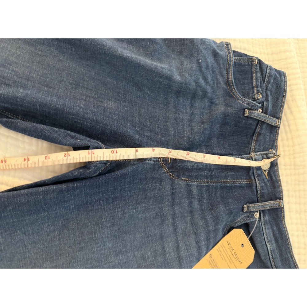 Levis 725 High Rise Bootcut Jeans Womens 8 Short W29 L30 Dark Wash Hypersoft NEW - Picture 8 of 9